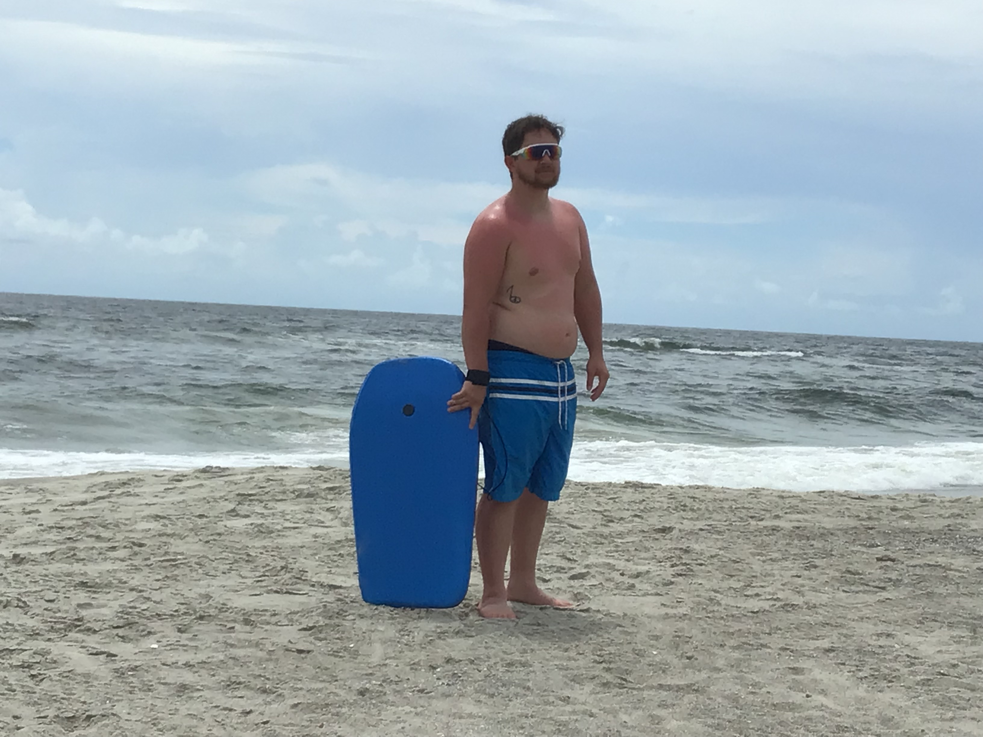 Josh Curtis gets ready to boogie!  Location:  Sandpiper Cottage, Oak Island, NC                                 Source: Julane Crabtree                                Date: 28 Jul 2023
