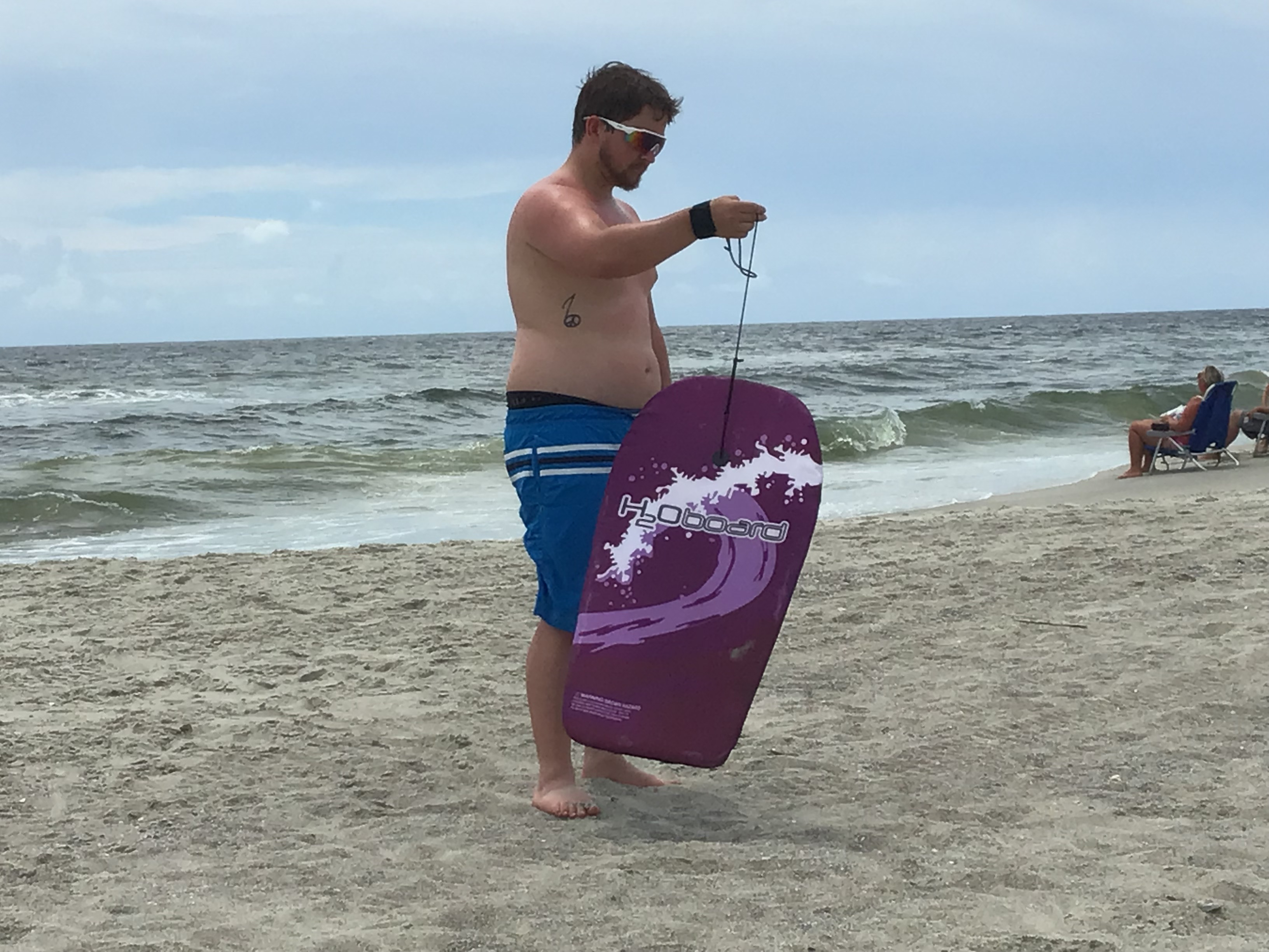 Josh Curtis gets ready to boogie!  Location:  Sandpiper Cottage, Oak Island, NC                                 Source: Julane Crabtree                                Date: 28 Jul 2023