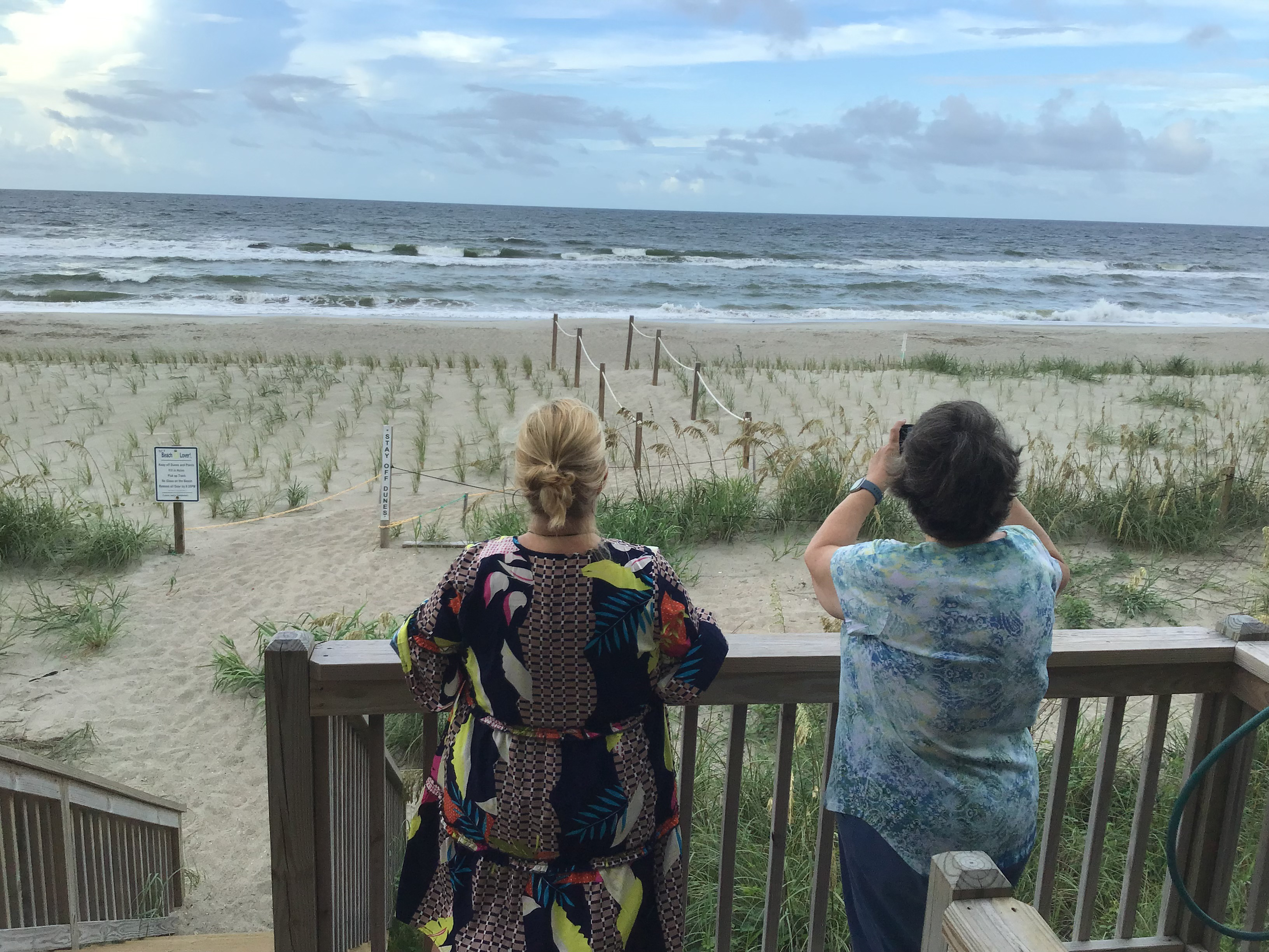 Odalie Curtis & Mavis McCollam   Location:  Sandpiper Cottage, Oak Island, NC                                 Source: Julane Crabtree                                Date: 28 Jul 2023
