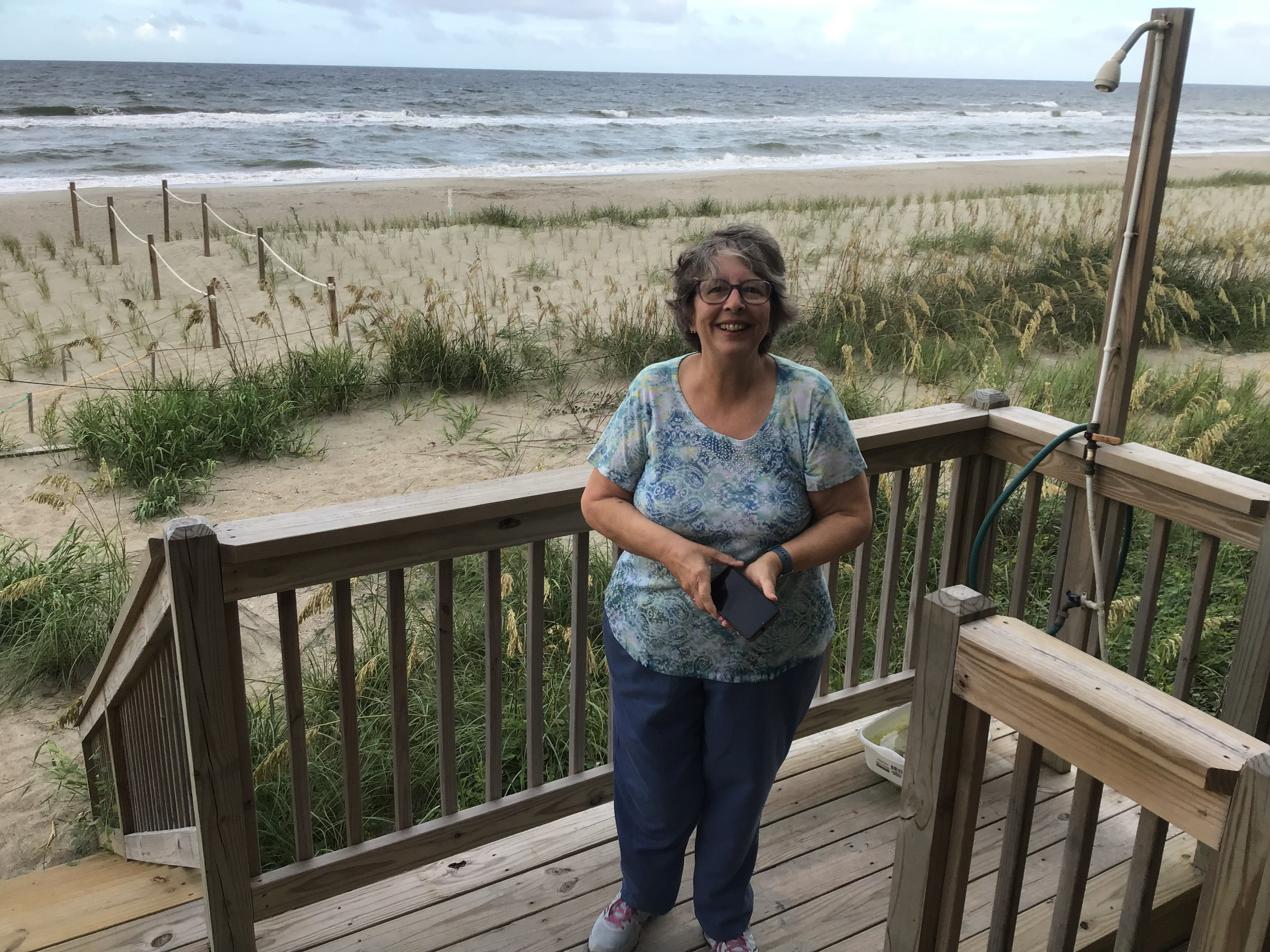 Mavis McCollam - Julane's Little Sister from ADPi.                     Location:  Sandpiper Cottage, Oak Island, NC                                 Source: Julane Crabtree                                Date: 28 Jul 2023