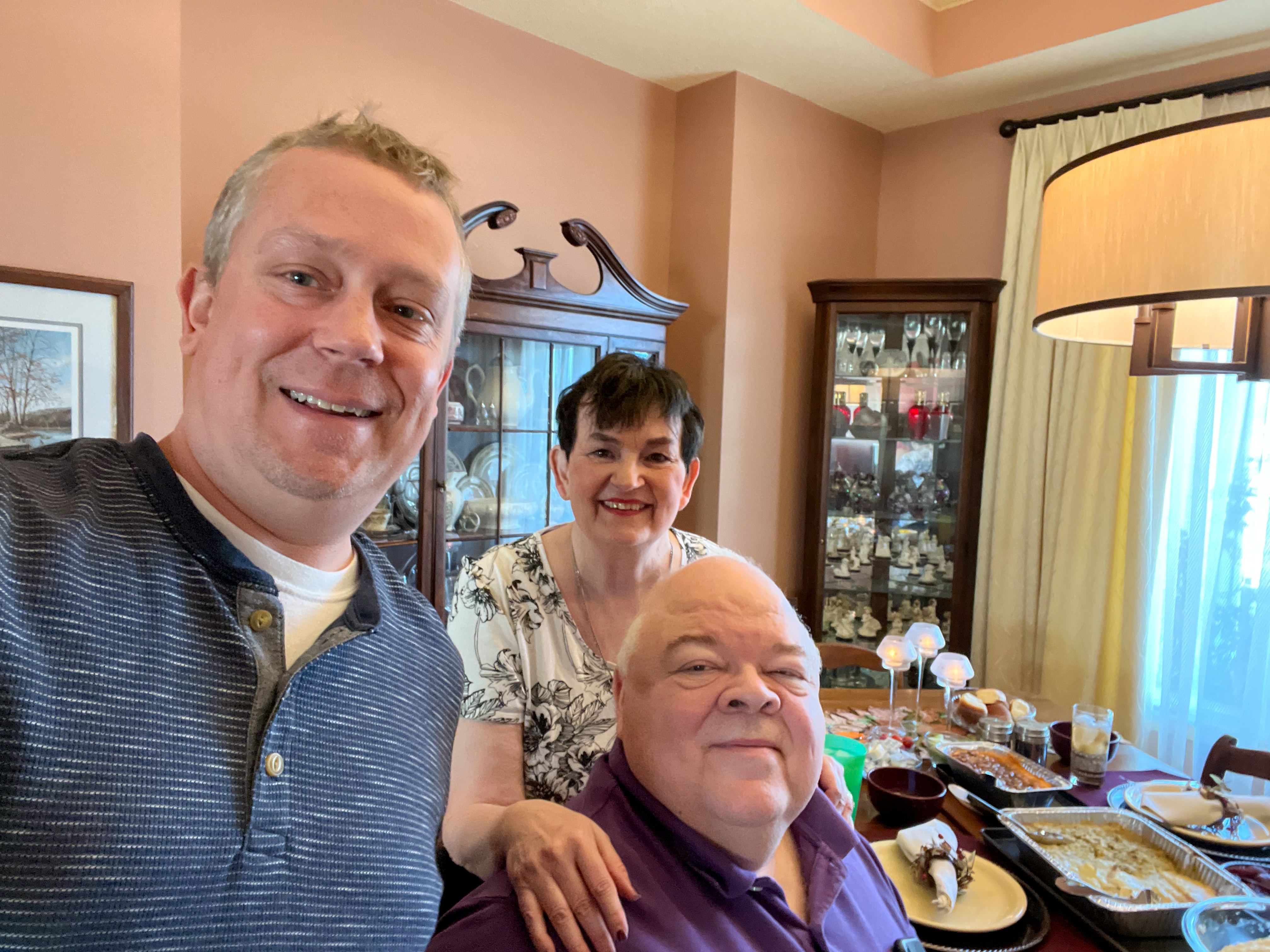 A selfie!  Brian Bailey, Don & Julane Crabtree                                 Location:  11207 Wilmar Dr, Liberty MO 64068                                 Source: Julane Crabtree                                Date:  24 Nov 2022
