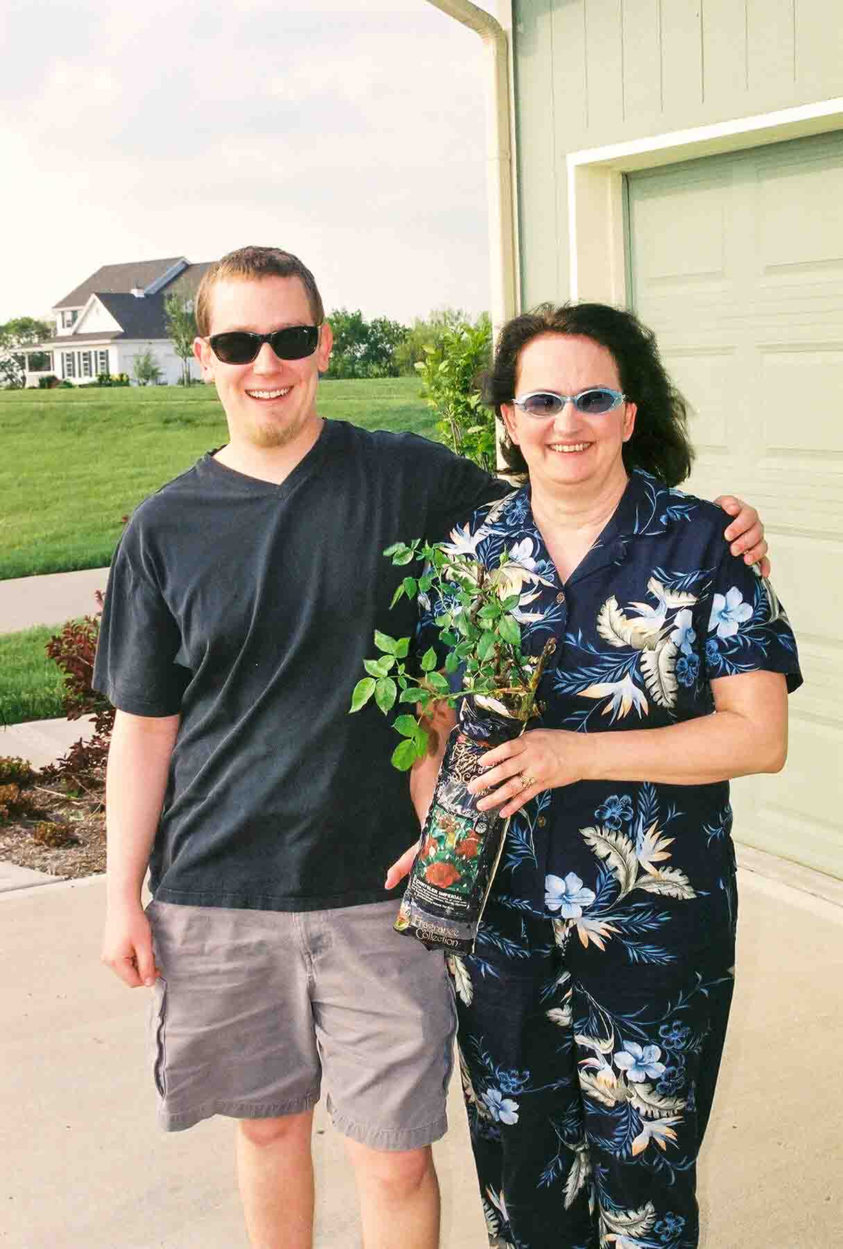 Brian and Mom on Mother's Day - he got Julane 2 