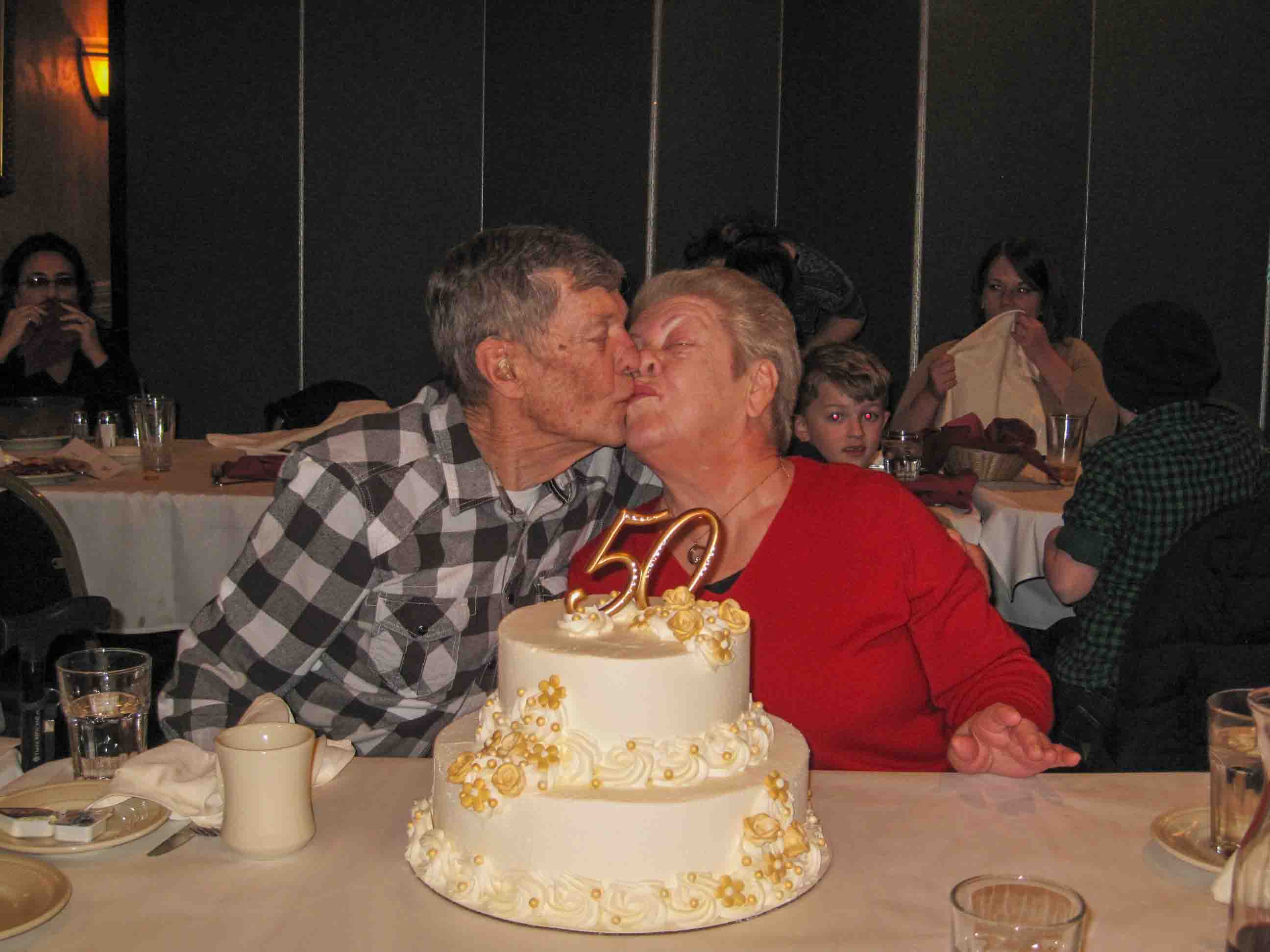 Celebrating the 50th Wedding Anniversary of Shirley & Joel Sexton.
Location:  TAT Restaurant, Columbus OH
Date:  29 Mar 2014
Source:  Julane Crabtree