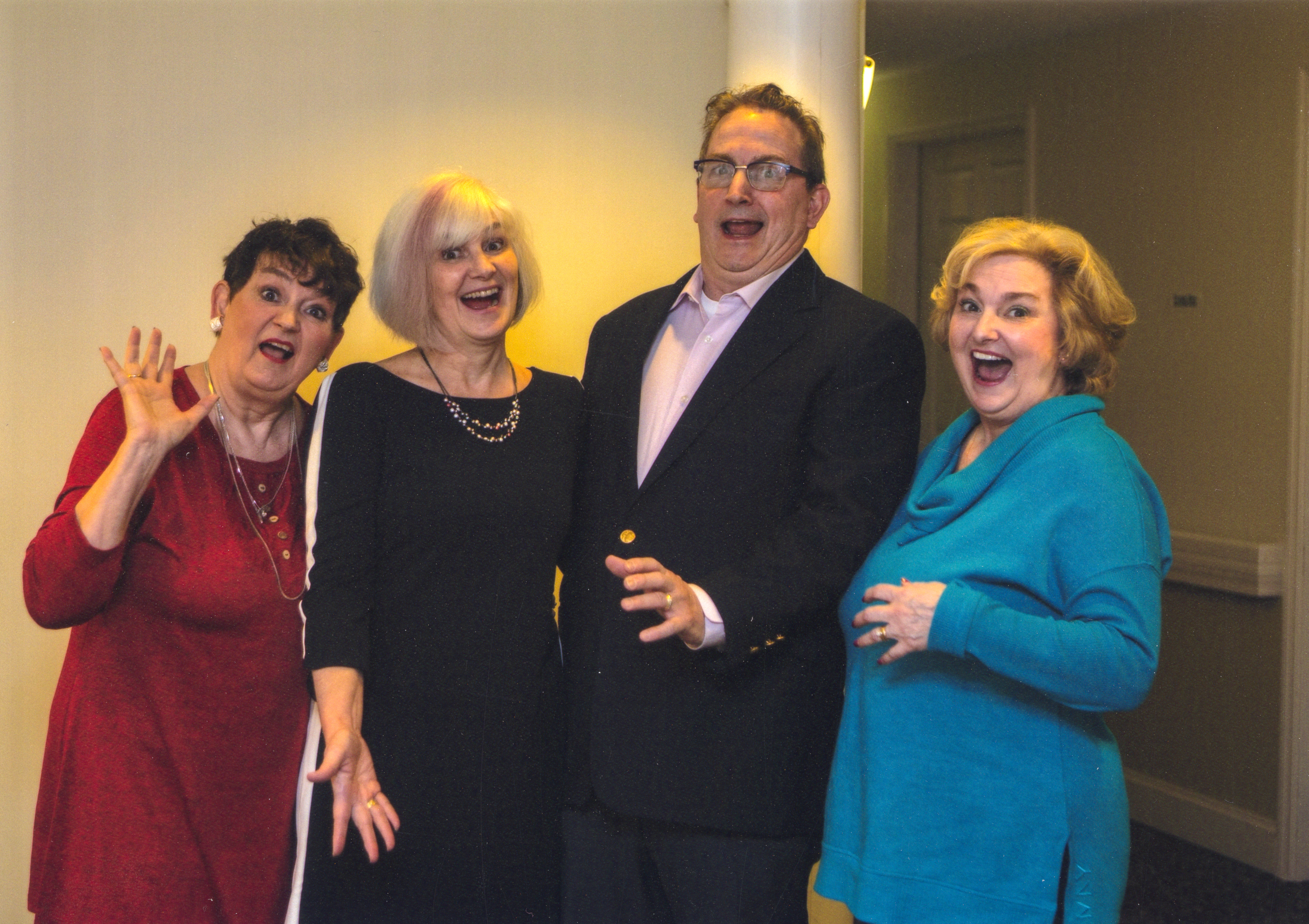 Celebrating Mom's 90th Birthday       L2R:  Julane Crabtree, Heather Ward, Gene Curtis, Brooks Moulton     Location:  Maplewood, Bridgeport WV      Source: Rebecca Devono                Date:  18 Jan 2019