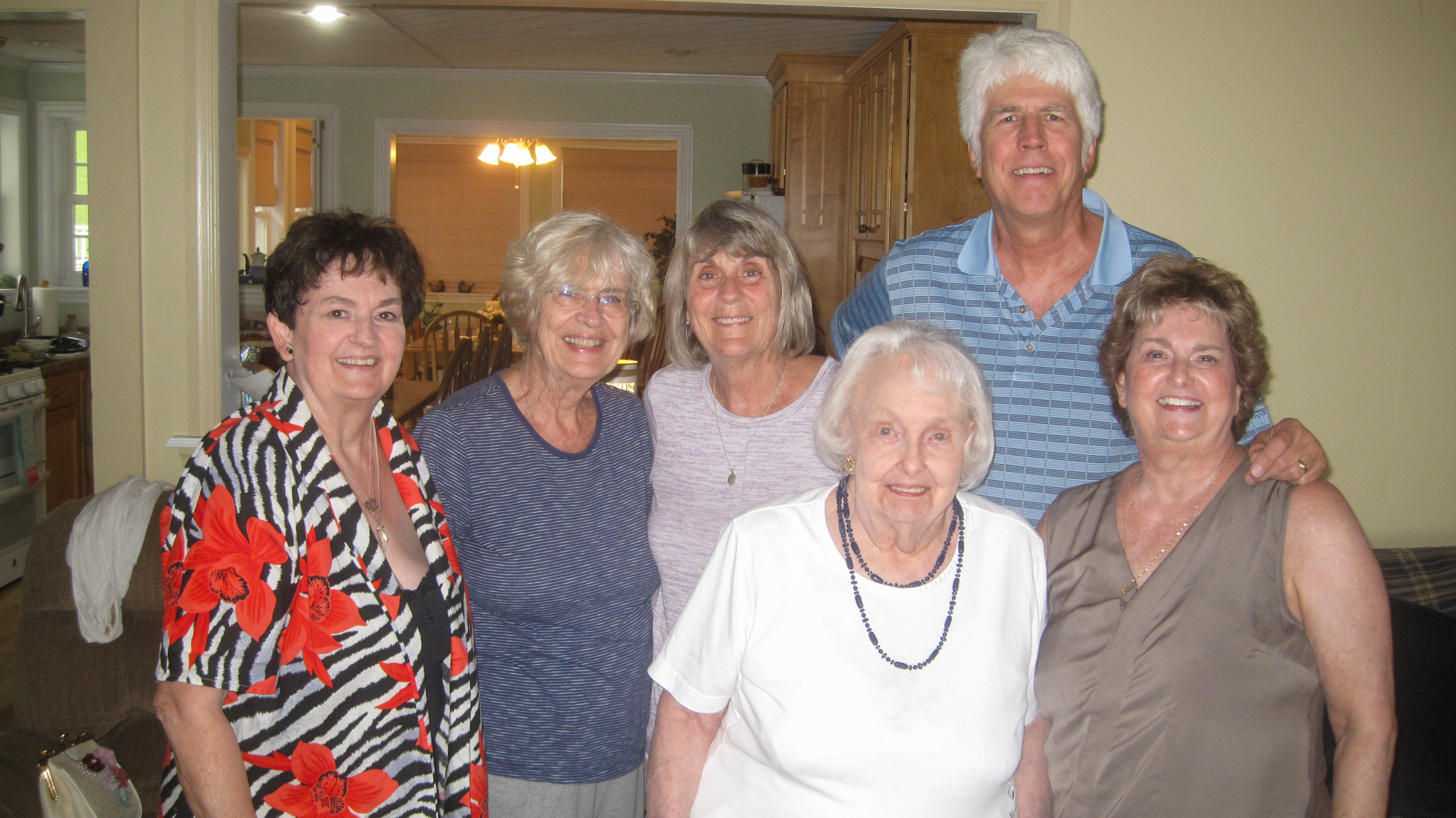 L2R: Julane Crabtree Linda Feltz, Barb Argabrite, Carol Curtis, Randy Mouton, Brooke Moulton               Location:  Argabrite Home in Kingwood WV  Source: Julane Crabtree    Date: 18 Aug 2021